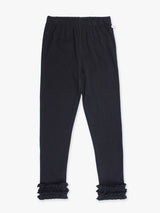 Black Classic Ruffle Leggings with Ruffles by RuffleButts + RuggedButts - Lifestyle