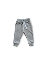 Toddler Stone Gray Drawstring Relaxed Joggers by The Honey and Bro Co. - Front View