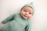 ARROW PRINT KNOTTED NEWBORN GOWN - Front View