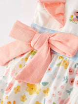 Easter Bunny Embroidery Girls Romper by Rylee Faith Designs - Lifestyle View - Easter Baby Clothing