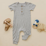 Bamboo Henley Romper - Close-Up of Bamboo Viscose Fabric