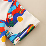 Boys cartoon print cotton short sleeve summer t-shirt - view 4 for toddlers 2Y-5Y