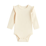 Leza Ribbed Ruffle Bodysuit - Ruffle Detail