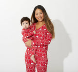 Matching Red Bamboo Christmas Polar Bear Women's Pajamas by Bellabu Bear - Lifestyle View