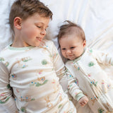 BUNNY EGG HUNT ORGANIC COTTON SLEEPER by Burt's Bees Baby - Side View - Easter Baby Clothing