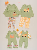 Embroidered Lil’ Harvest Rider Romper by Marie Nicole Clothing - Lifestyle