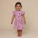 Blossom Floral Organic Cotton Short Sleeve Dress - Toddler Size