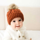 Chili Pop Pom Pom Beanie Hat by Huggalugs - Back View