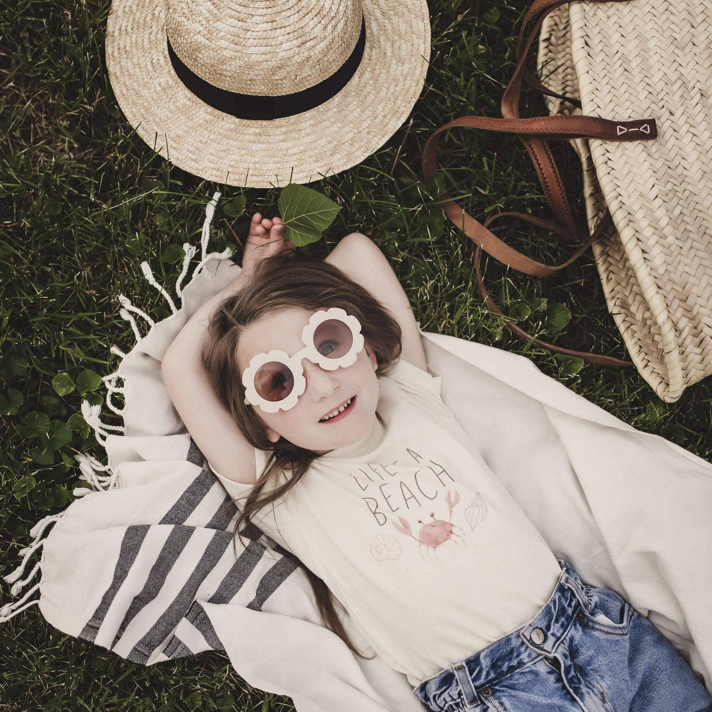 Life's a Beach Graphic Tee by Finn + Emma - Back View - Organic Cotton Toddler Tee