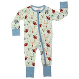 Football Game Day Bamboo Convertible Pajamas by Emerson and Friends - Back View