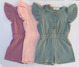 Lucy Soft Sherbert Romper - Close Up Fabric