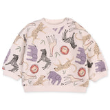 Animal Safari Organic Cotton Baby Sweatshirt & Jogger Set by Viverano Organics - Back View