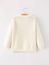 Christmas Winter Character Girls Pullover Sweater by Rylee Faith Designs - Back View