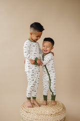Tiny Tractors Bamboo Zippy Romper - Gripper Feet Detail