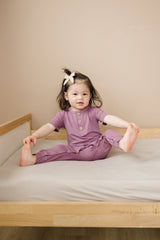 Bamboo Henley Romper by Little Joy Co. - View 23