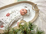 Tiny Trees Ribbed Bamboo Headband by Little Joy Co. - Detail View