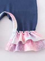 Easter Eggs Ruffle Romper by The Honey and Bro Co. - Lifestyle View - Easter Baby Clothing