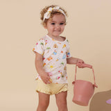 Beach Fun organic tee neckline detail