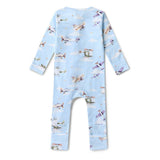 Taking Flight Organic Snugglesuit Convertible Romper - On Baby Front