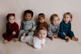 Baby Ribbed Playsuit by Three Little Tots - Flat Lay