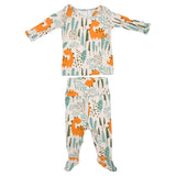Dinosaur Modal Toddler Two-Piece Pajama Set by Three Little Tots - Side View