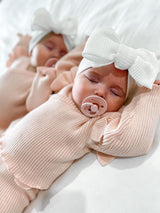 Kimono Set Pink + Bow Gift Set by The Honey and Bro Co. - Lifestyle View