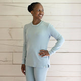 Honeysoft Thermal Lyocell Pajamas - Mountain Blue by The Honey and Bro Co. - Back View