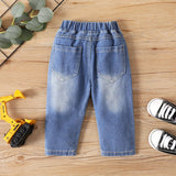 Baby Ripped Denim Jeans by PatPat - View 13