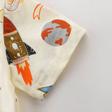 Boys cartoon printed cotton short sleeve t-shirt - view 4 for toddlers 2Y-5Y