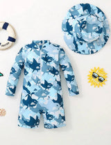 Shark Bait Swim Set by The Honey and Bro Co. - Front View