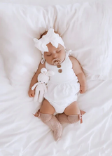 GIA Cotton Ribbed Bow Headband | Milk by Petite + Co - Lifestyle Image 3