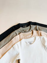 Long Sleeve Tee | Gray Olive by Orcas Lucille - Fabric Detail
