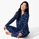 Snowflake Bamboo Women's Pajama Set by Bellabu Bear - Full View