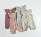 Jennifer Linen Jumper with Bow | Plum by The Honey and Bro Co. - Back View