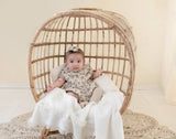Violetta Floral Baby Bubble Romper & Bow Set by The Honey and Bro Co. - Back View