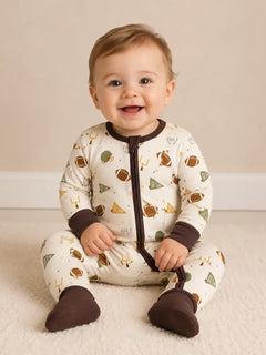 Vintage Football Zinza™ TENCEL™ Convertible Zippy Pajama - PREORDER