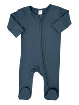 Organic Cotton Long Sleeve Romper with Mittens by The Honey and Bro Co. - Back View