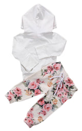 Floral Pink Baby Outfit - Detail View