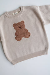 Teddy Boucle Jumper & Booties Gift Set by The Honey and Bro Co. - Lifestyle View