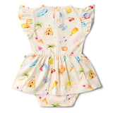 Close-up Beach Fun summer print on organic cotton dress
