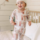 Sunrise Slopes Organic Cotton Two-Piece Pajamas by The Honey and Bro Co. - Back View