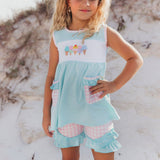 Pastel Ice Cream Gingham Short Set - Side View