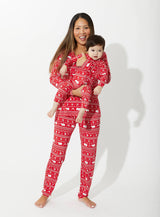 Matching Red Bamboo Christmas Polar Bear Women's Pajamas by Bellabu Bear - Size Chart