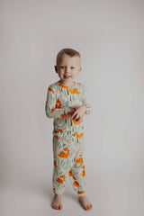 Dinosaur Modal Toddler Two-Piece Pajama Set by Three Little Tots - Extra View
