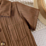 Brown Eyed Boy Ribbed Outfit by The Honey and Bro Co. - Lifestyle View