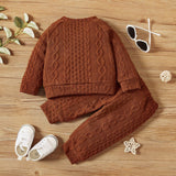 2pcs 95% Cotton Long-sleeve Imitation Knitting Set - View 5