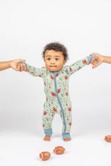 Football Game Day Bamboo Convertible Pajamas by Emerson and Friends - Close-Up