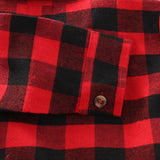 Red & Black Buffalo Plaid Button-Down Boy Shirt by The Honey and Bro Co. - Back View