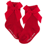 Red Headband & Socks Set | Baby Girl Valentine by Stephan Baby by Creative Brands - Detail View