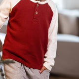 Thermal Organic Boy Tee & Pants Set by The Honey and Bro Co. - Back View